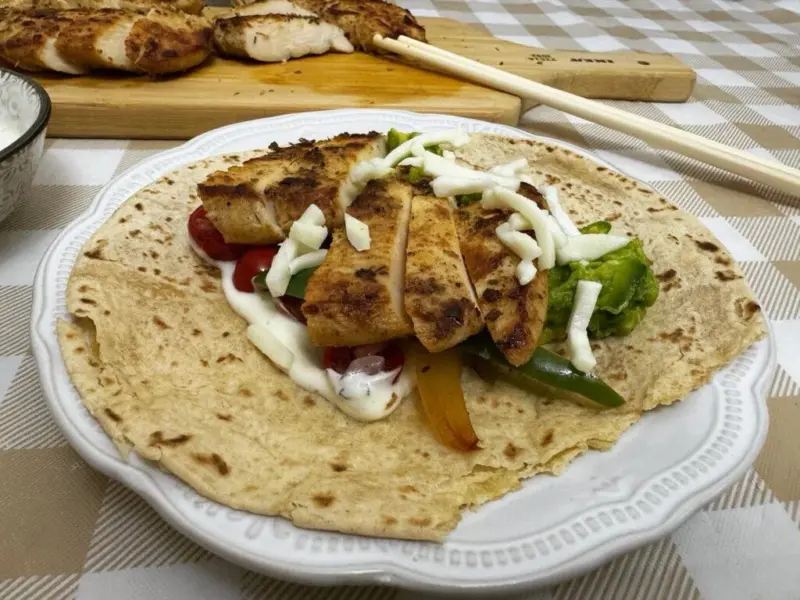 Chicken Fajitas with a Mayonnaise Marinade