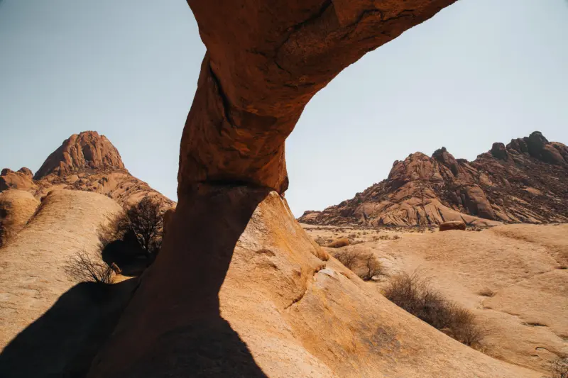 Natural Rock Arch at Spitzkoppe, Namibia [OC][5760x3840]